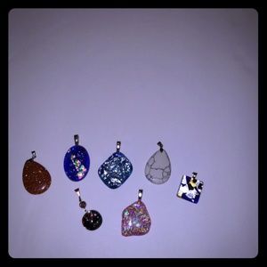 Dichroic glass pendants